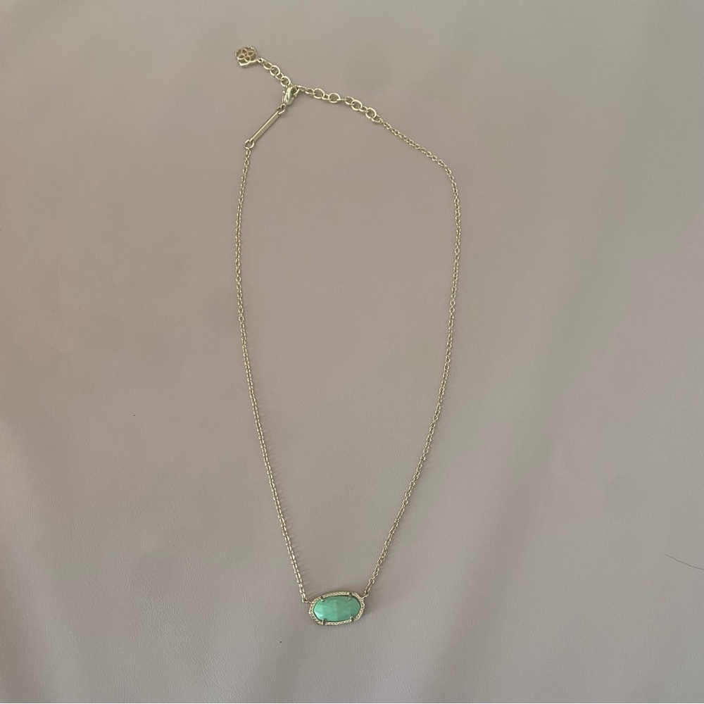 Kendra Scott Elisa Gold Pendant Necklace Turquoise